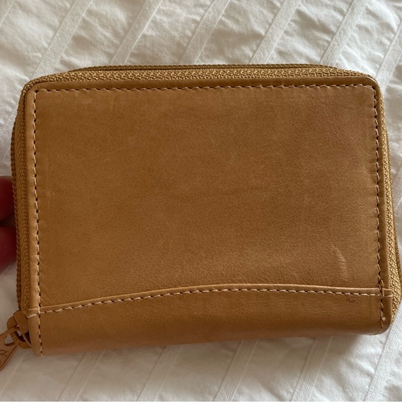 Tan leather card holder wallet - Picture 4 of 5